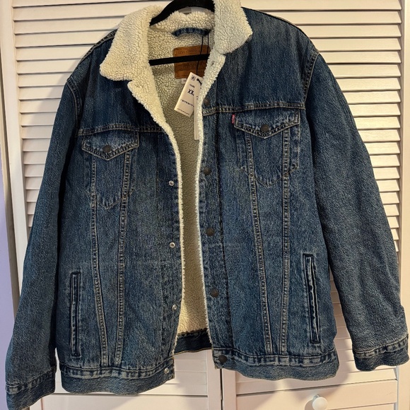 Levi's Sherpa Trucker Men's Jacket, Mays - Size 2XL - Picture 1 of 5
